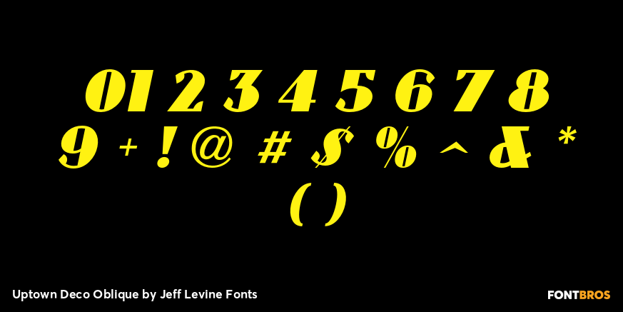 Uptown Deco Oblique Font Poster #1