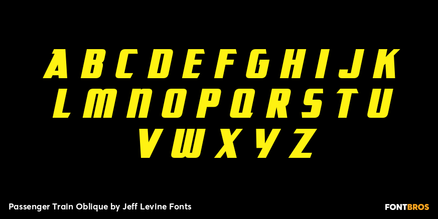 Passenger Train Oblique Font Poster #2