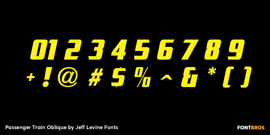 Passenger Train Oblique Font Poster #4