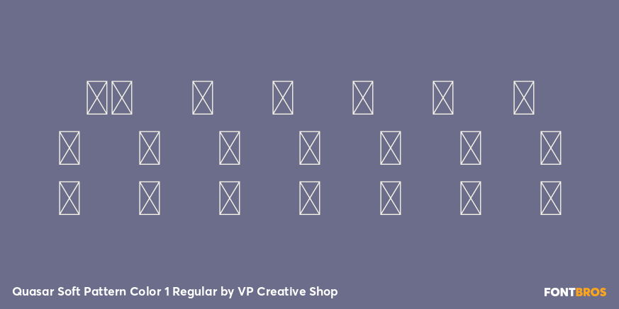 Quasar Soft Pattern Color 1 Regular Font Poster #4