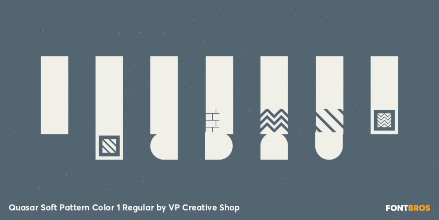 Quasar Soft Pattern Color 1 Regular Font Poster #2