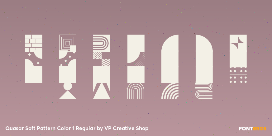 Quasar Soft Pattern Color 1 Regular Font Poster #3