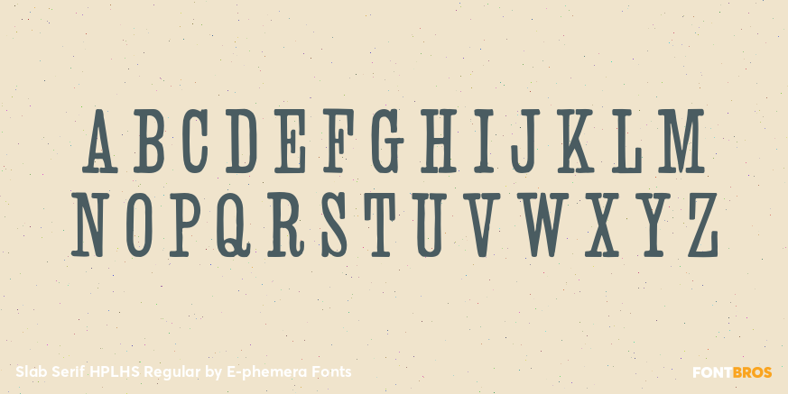 Slab Serif HPLHS Regular Font Poster #2