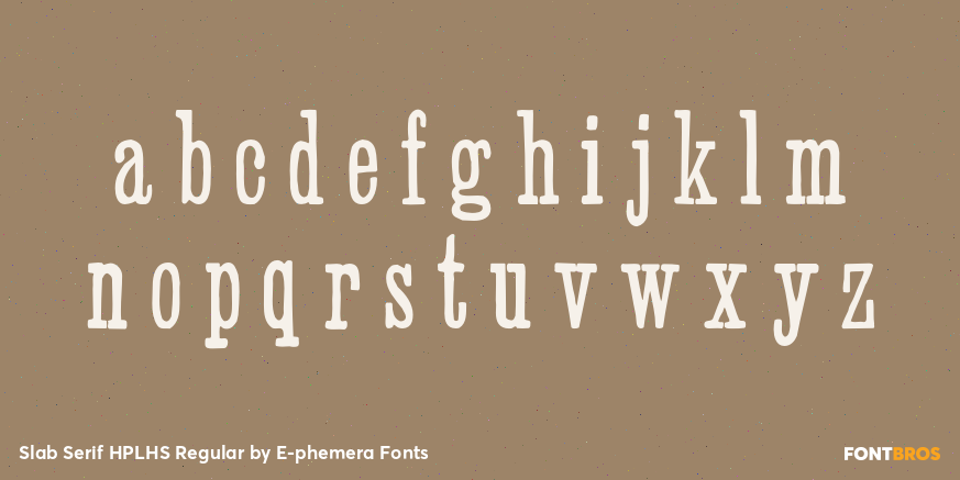 Slab Serif HPLHS Regular Font Poster #3