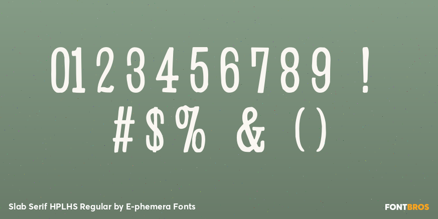 Slab Serif HPLHS Regular Font Poster #4