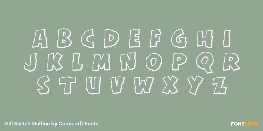 Kill Switch Outline Font Poster #3