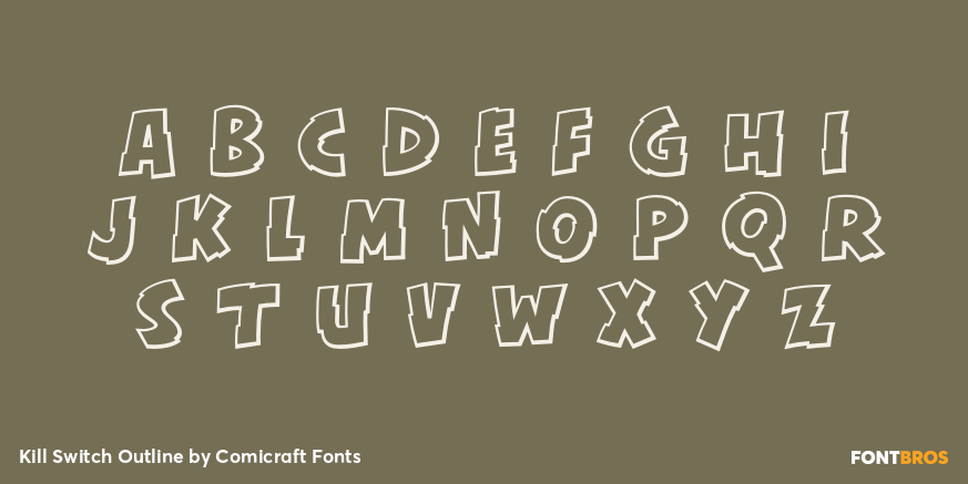 Kill Switch Outline Font Poster #3