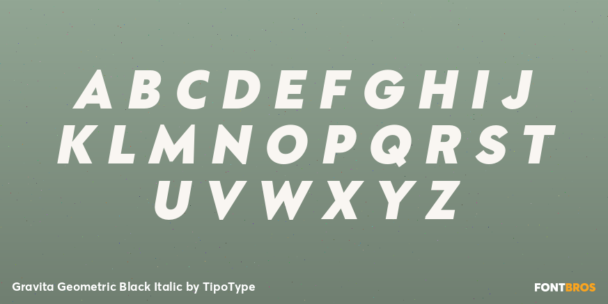 Gravita Geometric Black Italic Font Poster #1