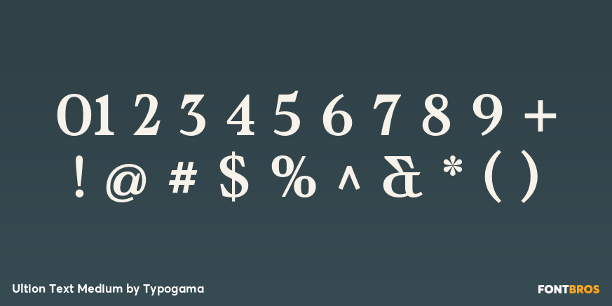 Ultion Text Medium Font Poster #1