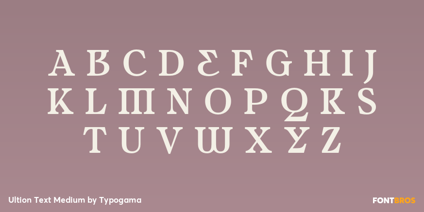 Ultion Text Medium Font Poster #2