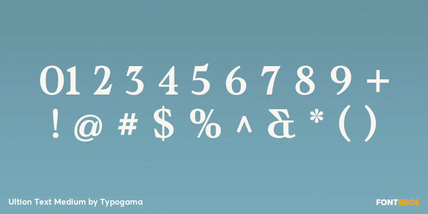 Ultion Text Medium Font Poster #4