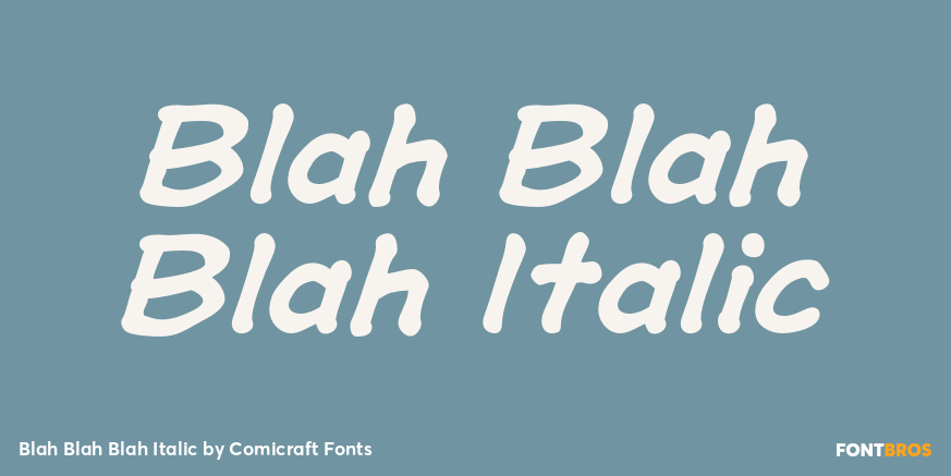 Blah Blah Blah Italic Font Poster #1