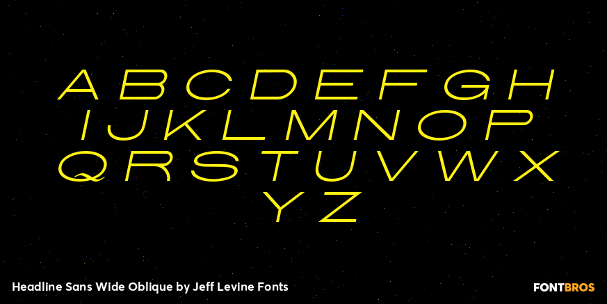 Headline Sans Wide Oblique Font Poster #3