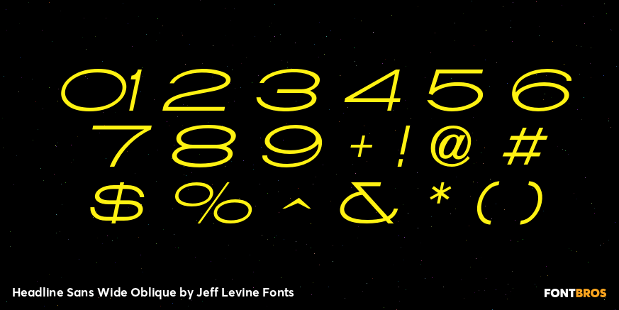 Headline Sans Wide Oblique Font Poster #4
