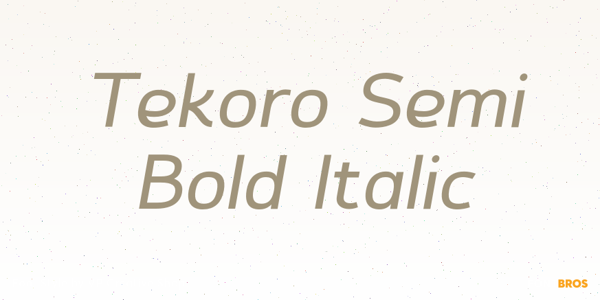 Tekoro Semi Bold Italic Poster