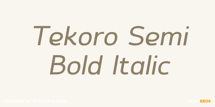 Tekoro Semi Bold Italic Poster
