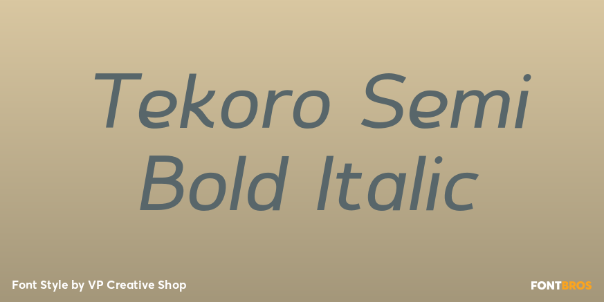 Tekoro Semi Bold Italic Poster
