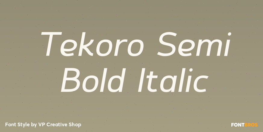 Tekoro Semi Bold Italic Poster