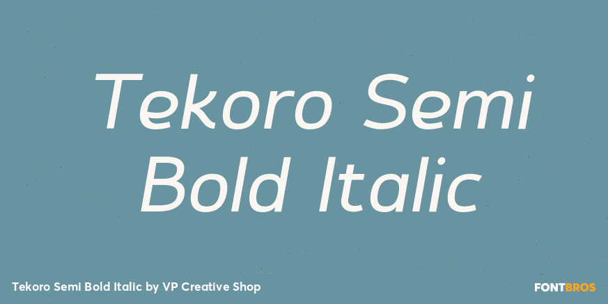 Tekoro Semi Bold Italic Poster