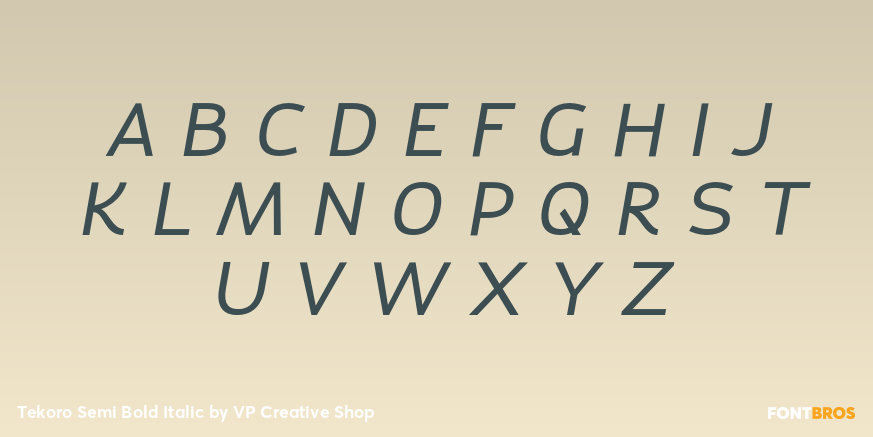 Tekoro Semi Bold Italic Font Poster #2