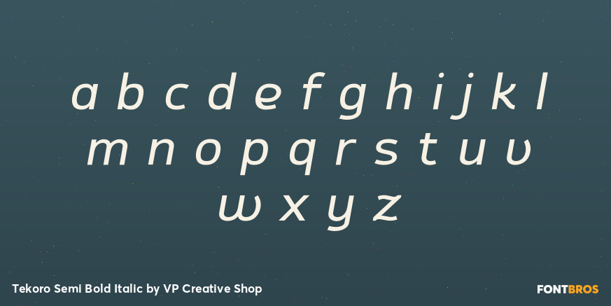 Tekoro Semi Bold Italic Font Poster #3