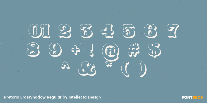 PretoriaGrossShadow Regular Font Poster #1