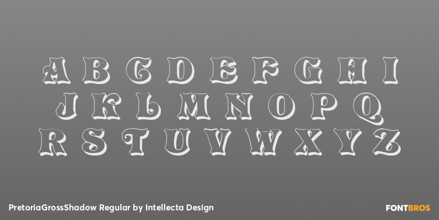 PretoriaGrossShadow Regular Font Poster #1