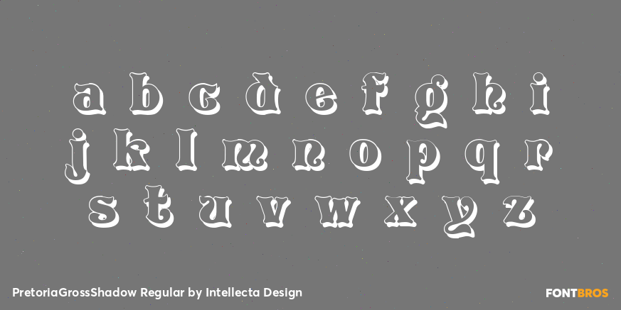 PretoriaGrossShadow Regular Font Poster #1