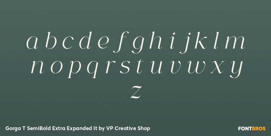 Gorga T SemiBold Extra Expanded It Font Poster #3