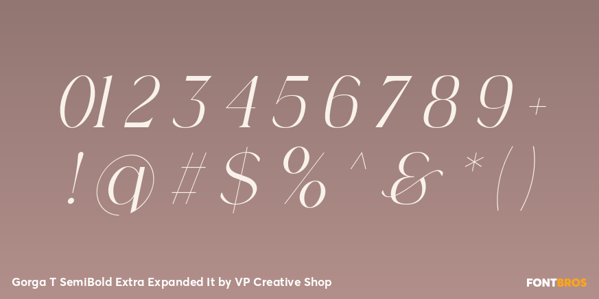 Gorga T SemiBold Extra Expanded It Font Poster #4