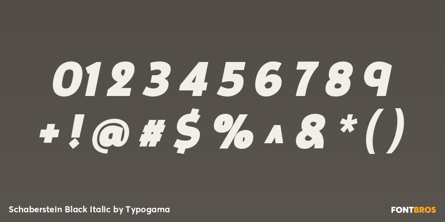 Schaberstein Black Italic Font Poster #4