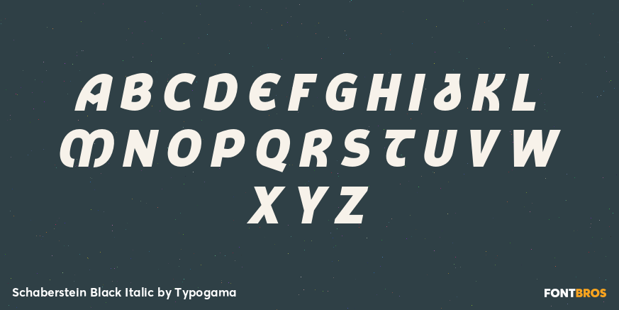 Schaberstein Black Italic Font Poster #2