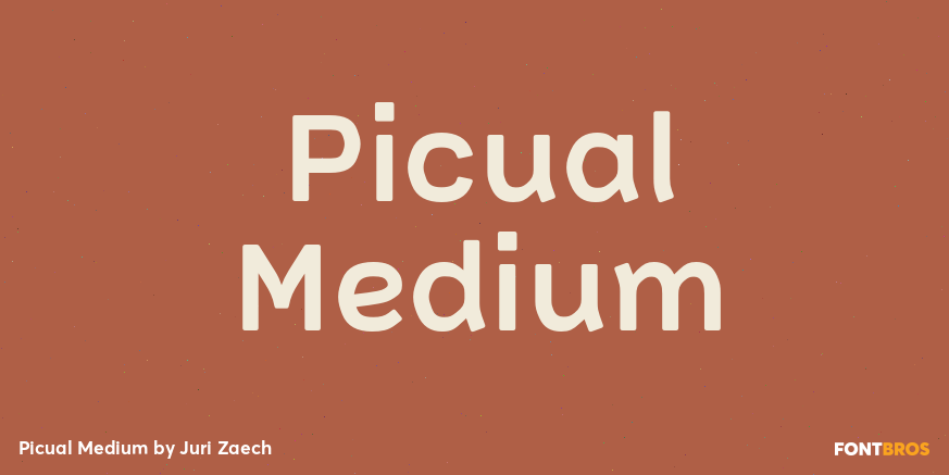 Picual Medium Font Poster