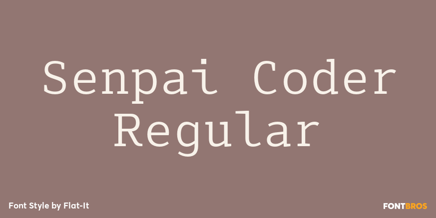 Senpai Coder Regular Font Poster #1