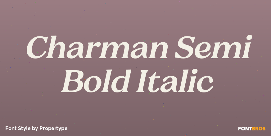 Charman Semi Bold Italic Font Poster #1