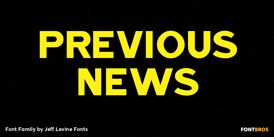 Previous News Font Poster