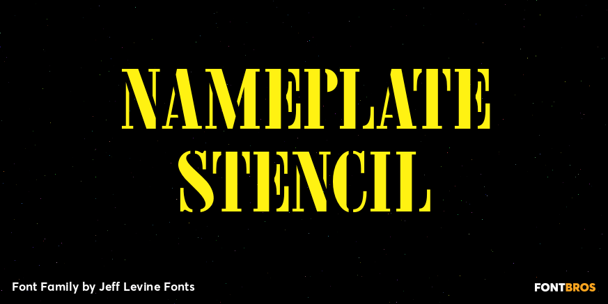 Nameplate Stencil Font Family Poster