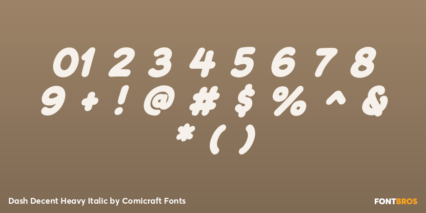 Dash Decent Heavy Italic Font Poster #4