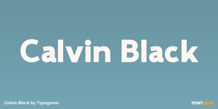 Calvin Black Font Poster #1