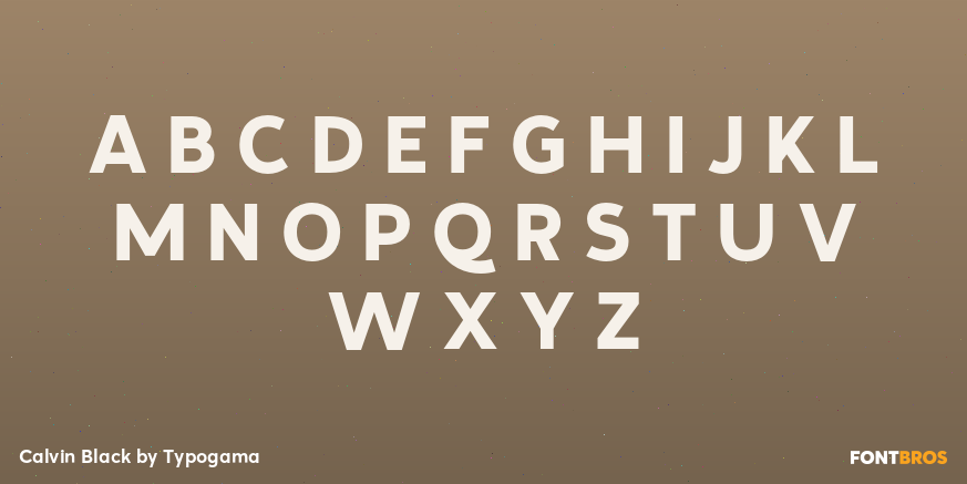 Calvin Black Font Poster #2