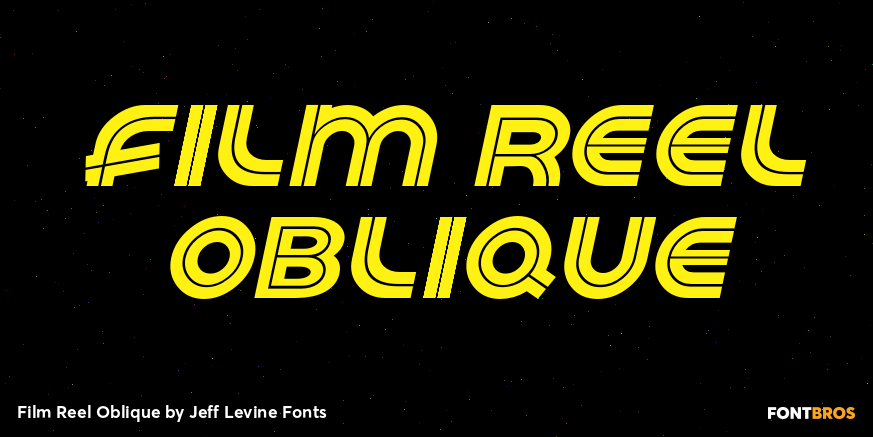 Film Reel Oblique Font Poster #1