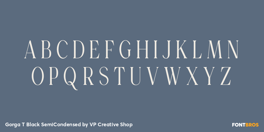 Gorga T Black SemiCondensed Font Poster #2