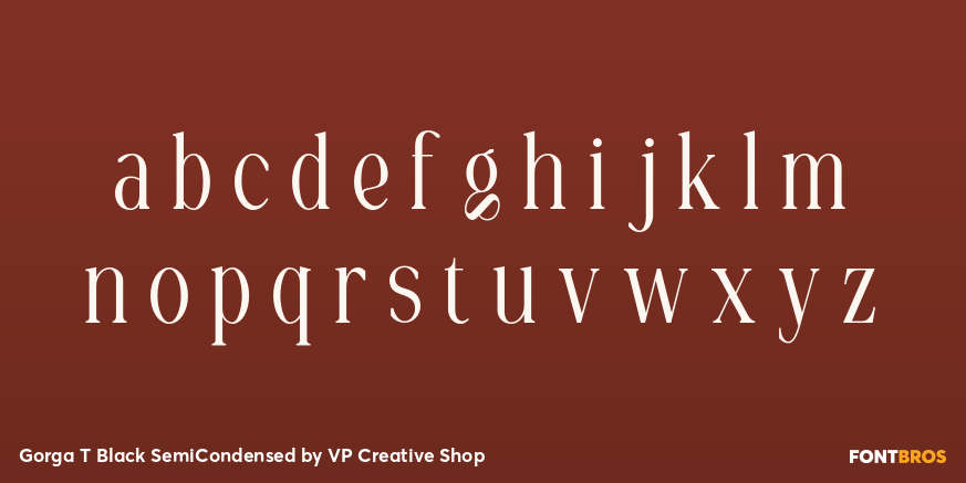 Gorga T Black SemiCondensed Font Poster #3