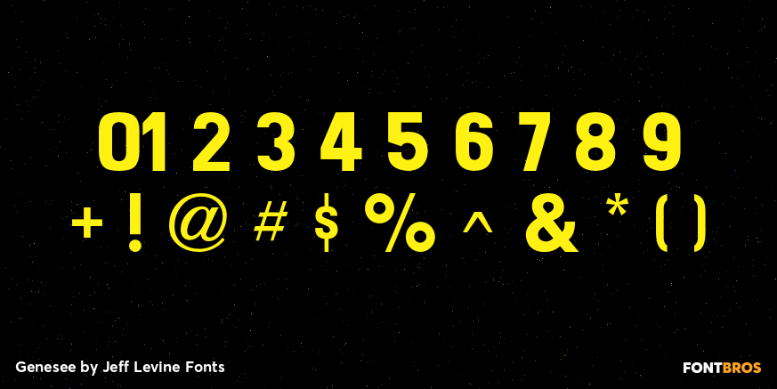 Genesee Font Poster #4