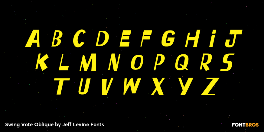 Swing Vote Oblique Font Poster #3