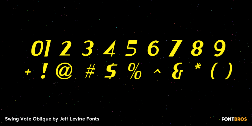 Swing Vote Oblique Font Poster #4