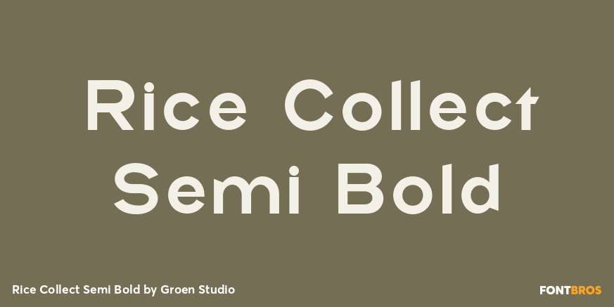 Rice Collect Semi Bold Poster