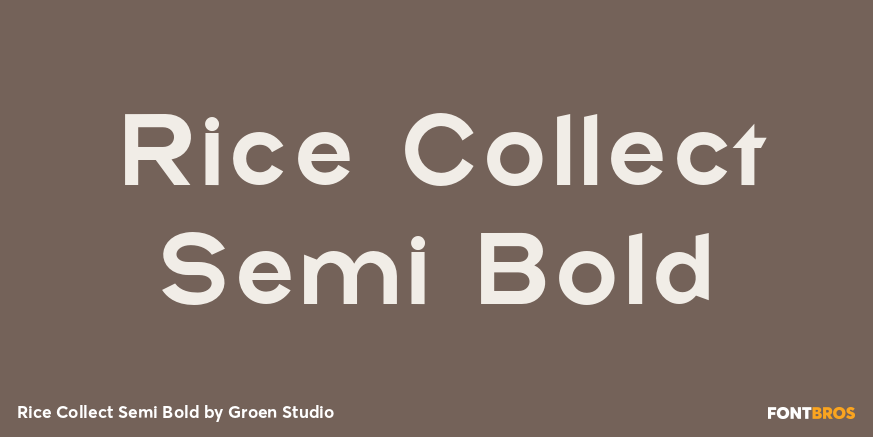 Rice Collect Semi Bold Poster