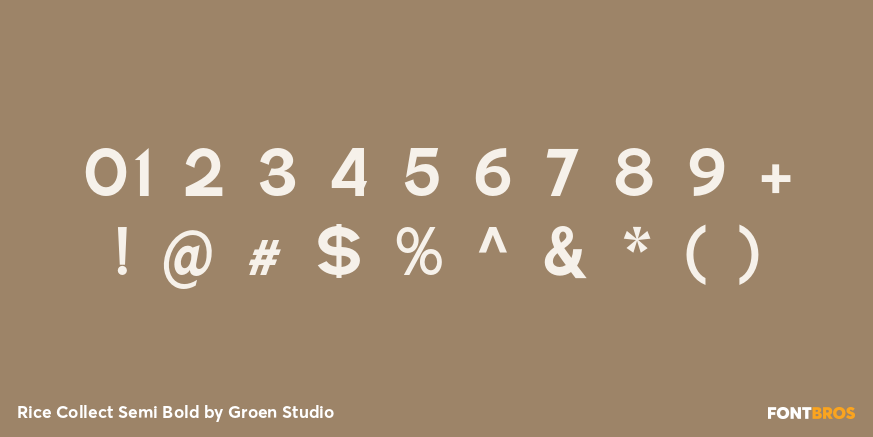 Rice Collect Semi Bold Font Poster #4