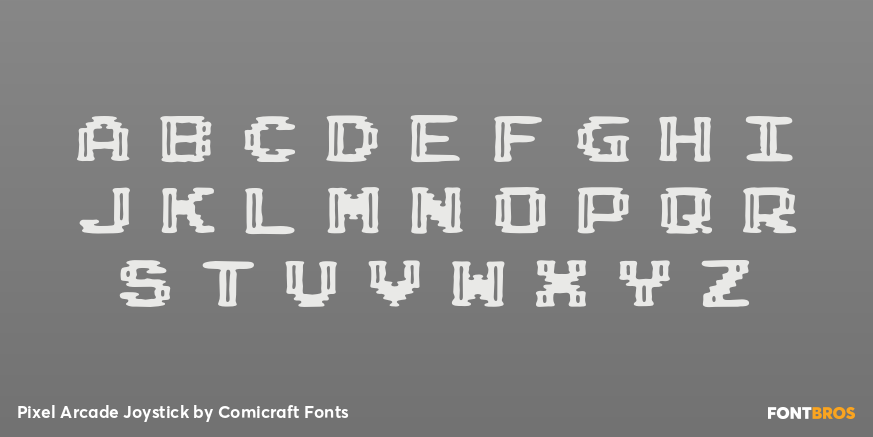 Pixel Arcade Joystick Font Poster #2